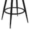 Armen Living Gabriele 26" Gray Faux Leather and Black Metal Swivel Bar Stool LCGBBABLGR26 - alternate 3